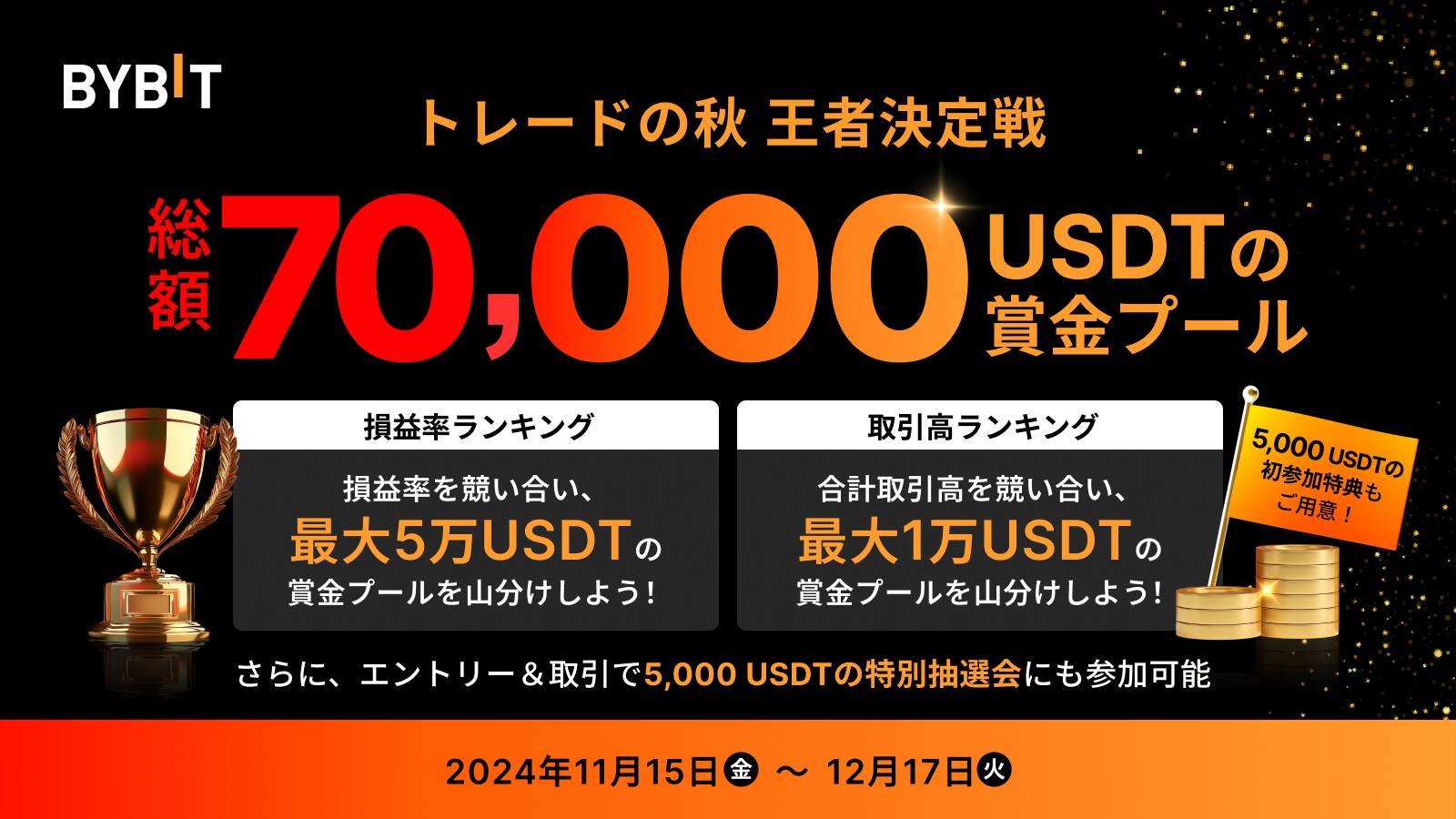 BYBITのキャンペーン トレードの秋王者決定戦